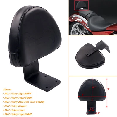 Asiento de cuero respaldo de pasajero trasero para Victory Boardwalk Gunner Kingpin 8 bolas Foto 1 de 4