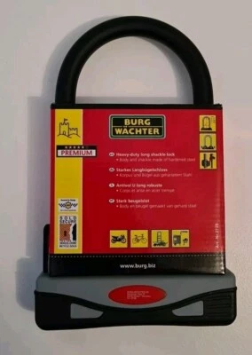 Burg Wachter 1600-HB Shackle D-Lock Long Secure 210mm Bicycle Motorcycle Lock - Image 1 of 4