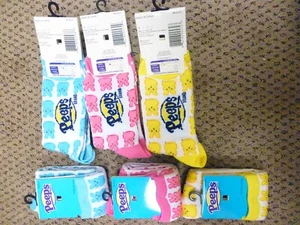 Peeps Children's 6 Pairs Socks Size Medium NEW/Tags - Picture 1 of 2