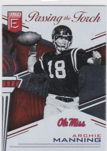 ARCHIE & PEYTON MANNING Elite Football PASSING THE TORCH Ole Miss Tennesssee LE! - Picture 1 of 2