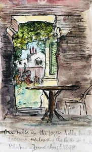 Walter John Burroughs-Fowler British | 1861 - 1930  Villa, Lucerne, W'colour - Picture 1 of 3