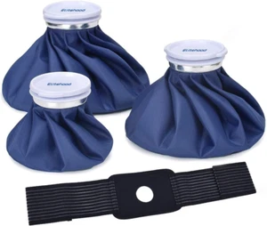 4-Pack Reusable Ice Bags with Wrap, 3 Sizes for Hot Cold Therapy Pain Relief - Picture 1 of 12