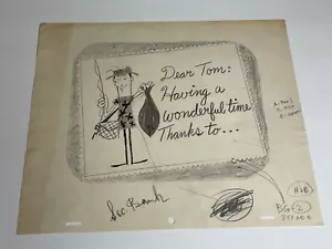 1950er Ray Patin SEC. BANK kommerzielle Animationszeichnung Cartoon modern - Bild 1 von 2