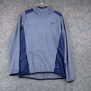 Under Armour Hoodie Mens Small Blue Pullover Sweatshirt Training Warm Up Active