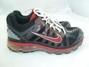 NIKE AIR MAX 2009 USED 5.5 Y YOUTH/BIG KIDS MESH BLACK/RED SNEAKERS 400153-001 - Picture 1 of 9