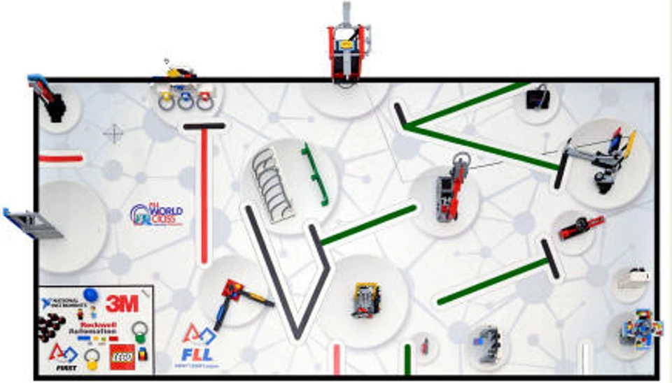 2014 FLL (First LEGO League) World Class Mat - rolled - USED - Image 1 of 1