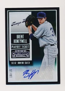 2015 Panini Contenders Draft Playoff Ticket #/15 Brent Honeywell Auto EX-NM - Bild 1 von 2