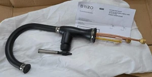Brizo 1.8 GPM Bar Faucet 61058LF-BLBNX Matte Black w Black Onyx - Picture 1 of 4