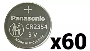 60 SIXTY PANASONIC CR2354 BULK CR 2354 3V LITHIUM COIN CELL BATTERY EXP 2031 - Picture 1 of 7