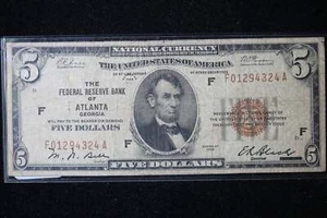 1929 $20, moneda nacional, Atlanta, Georgia..., venta en tienda 091014 - Imagen 1 de 2