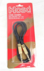 Hosa CSS-103MG Balanced 1/4-1/4 Cable - New Old Stock, Free Shipping - Picture 1 of 2