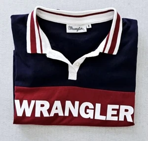 Wrangler Retro Logo Collard Crop Shirt Ladies Size 8 - Picture 1 of 7