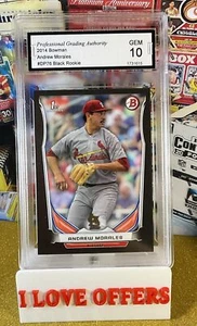 2014 BOWMAN BLACK ANDREW MORALES ROOKIE #DP76 RARE PGA 10 GEM MINT READ - Picture 1 of 4