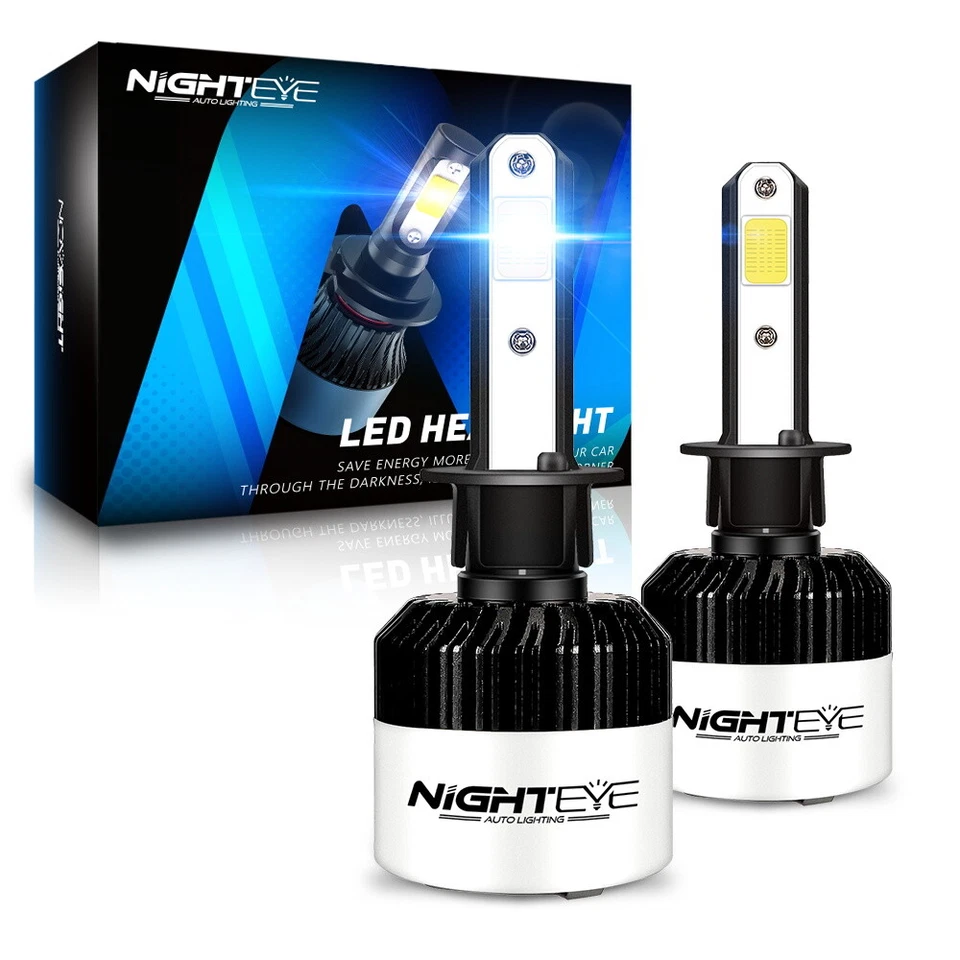 Nighteye 9006 Hb4 LED Car Headlight Kit Bulbs Lamp 72w 9000lm/set 6500k UK Stock