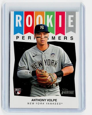 2023 Topps Heritage #RP-7 Anthony Volpe Rookie Performers - Image 1 of 2