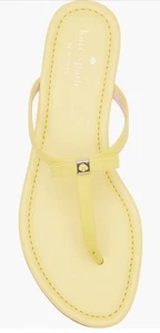 Kate Spade New York Sz 5 B Leather Penny sandal (Women) Dandelion Yellow NIB ! - Picture 1 of 8