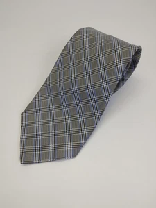 Corbata Ralph Lauren Negra Azul Rayas a Cuadros 100% Seda EE. UU. Acabada a Mano - Imagen 1 de 7