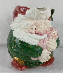Vintage Fitz & Floyd Classics Weihnachten Santa Krug 1 3/4 QT Handarbeit Keramik - Bild 1 von 5