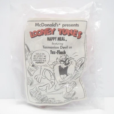 1991 McDonalds Happy Meal Looney Tunes DC Tazmanian дьявол как Taz флэш игрушка ~ новый - Изображение 1 из 2