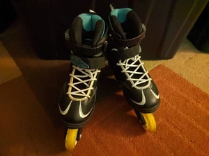 Rollerblade Bladerunner Advantage Pro XT Inline Skates Women's Size 7 Black Blue - Picture 1 of 15