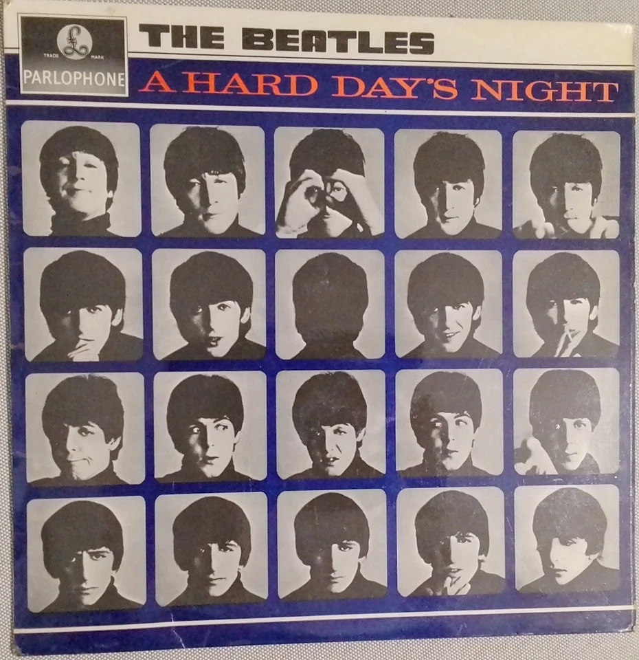 The Beatles album A Hard Day's Night 33 tours LP premier pressage noir et argent - Photo 1/4