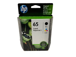 OEM HP 65 czarny + 65 trójkolorowy wkład atramentowy 2-pak TOA36AN nowy - Zdjęcie 1 z 4