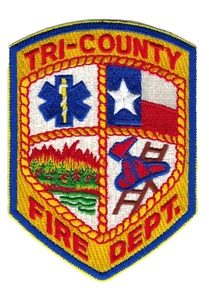 *DEFUNCT* Tri-County (now Waller-Harris County) TX Texas Fire Dept. patch NEW! - Picture 1 of 1