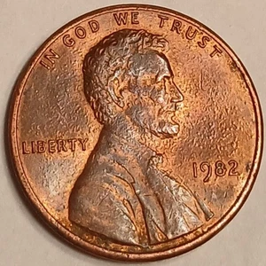 1982 2.5 Zink Lincoln 1c Memorial Penny kleines Datum - Bild 1 von 4