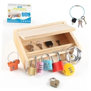 Montessori Toys for 3 4 5 Year Old,Montessori Lock and Key Toy Set,Wooden - Picture 1 of 8