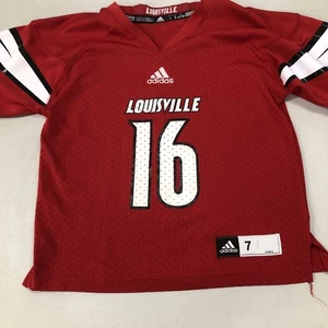 Adidas Louisville Cardinals maglia calcio bambino grande (7) rossa #16 etichetta autentica - Foto 1 di 13
