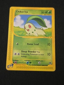 Chikorita 100/165 Expedición Base Set Regular WOTC De Colección 2002 Pokemon TCG LP - Imagen 1 de 2