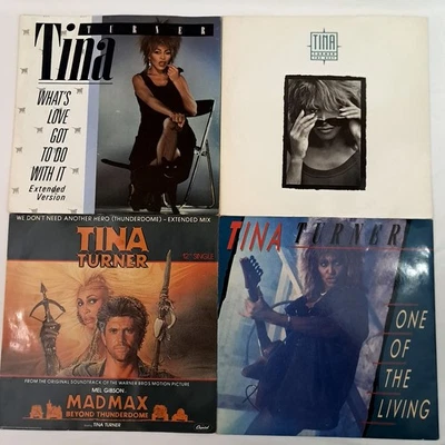 Tina Turner 4x 12” Single Vinyl Bundle The Best, Beyond Thunderdome, Whats Love Foto 1 de 4
