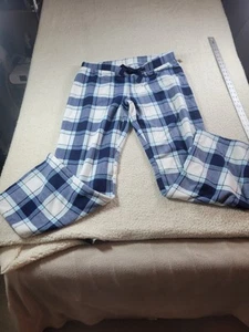 Pigiama donna Old Navy blu e bianco a quadri grande flanella nuovo con etichetta - Foto 1 di 8