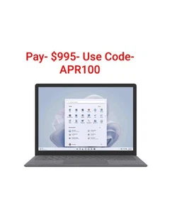 Microsoft Surface Touch Laptop 5 13.5" Platinum i5 12th gen 8GB/256GB- Brand New - Picture 1 of 7