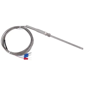 Sonda de temperatura de acero Pt100 RTD Sensor Cable 2M 98 mm 3 cables -50 ~ 4001703 - Imagen 1 de 8