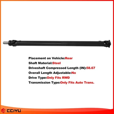 Rear Driveshaft For Toyota 4Runner 1996-2000 L4 2.7L 936-723 65-5018 RWD A.T. Foto 1 de 4