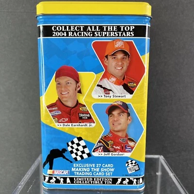 NASCAR 2004 PRESS PASS RACEING COLLECTORS TIN FACTORY SEALED CARDS - Image 1 of 4
