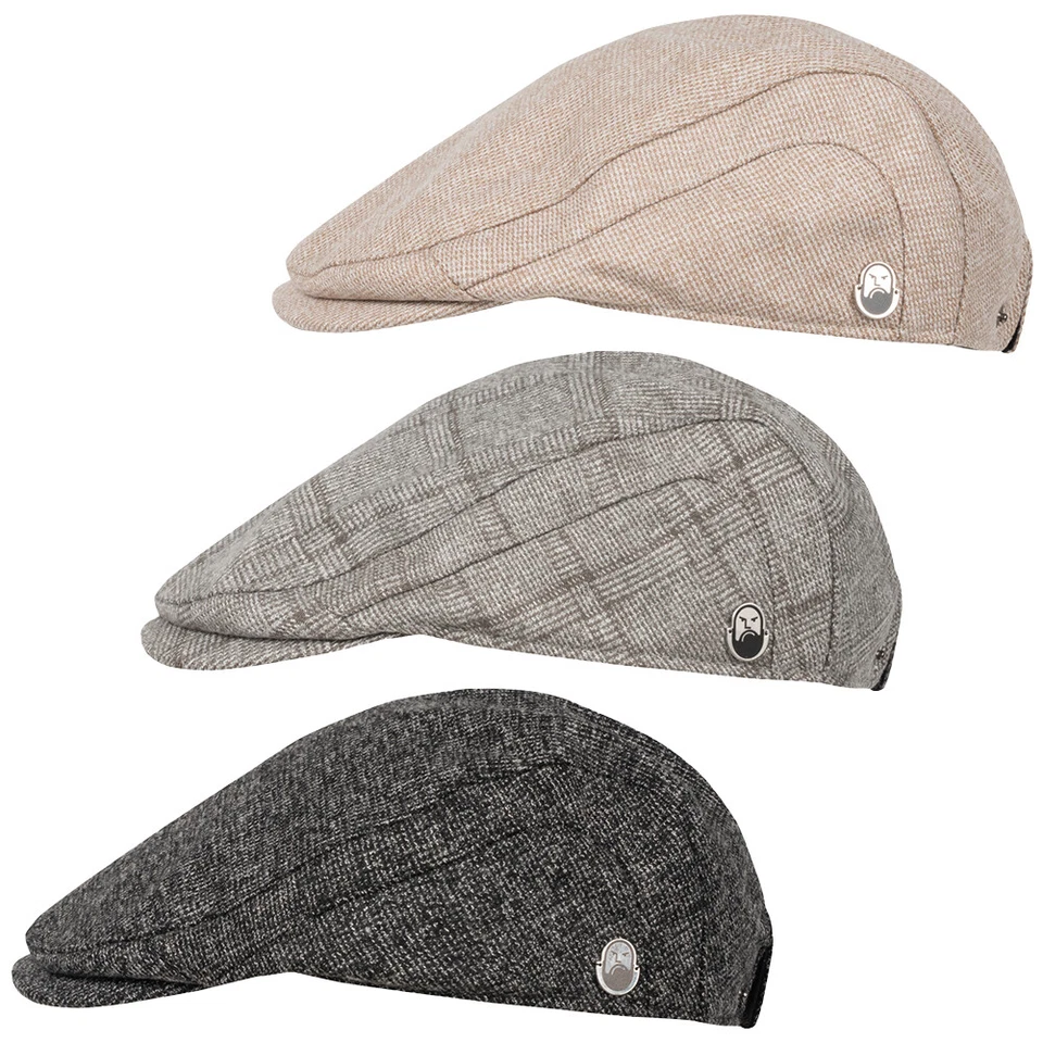 MIESEPETER Mill-Wall Schiebermütze Kappe Schirmmütze schwarz grau beige neu