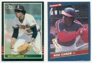MLB  -BASEBALL - TRADING CARD LOT - ROD CAREW - ANGELS - 2 DIFFERENT CARDS - Picture 1 of 2