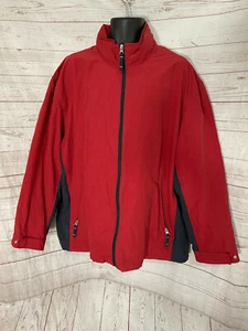 Joseph & Feiss Men’s Burgundy / Blue Full Zip Windbreaker Jacket Size XXL - Picture 1 of 7