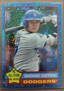 2025 Topps Heritage Chrome Light Blue Sparkle SHOHEI OHTANI - Picture 1 of 2