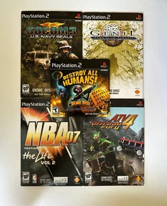 Lot of 5 PS2 Demo Discs Playstation 2 Socom Destroy All Humans Genji ATV4 NBA 07 - Picture 1 of 7