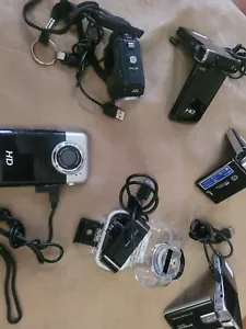 TEN Portable Handheld Camcorders In Excellent Condition With Power Cords And... - Picture 1 of 24