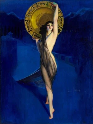 The Enchantress Art Print by Rolf Armstrong – Art Deco Pin-Up Glamour 1927 - Image 1 of 2