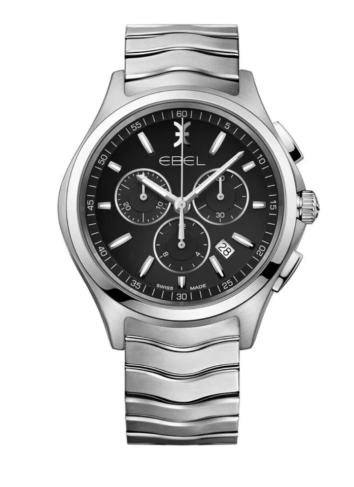 Ebel Men's Wave 42mm Swiss Stainless Steel Chronograph Watch 1216342 - Image 1 of 1