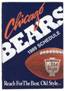 1989 Chicago Bears NFL Football Schedule !!! Old Style - Picture 1 of 1