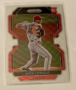 Nick Lodolo 2022 Panini Prizm Baseball White Wave Rookie Card RC SP #75 Reds