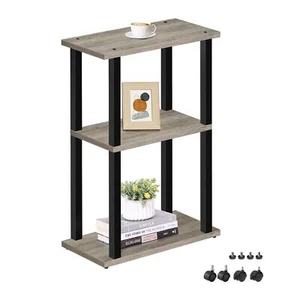 Small Side Table with Wheels Greige Narrow End Table Bedside Table TB01BG061 - Picture 1 of 7