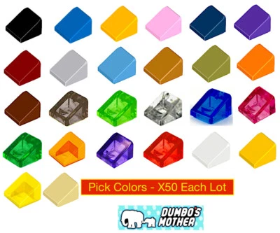 Lego Slopes 1x1 x 2/3 Cheese Slope Wedge Pick Colors X50 - Image 1 of 4