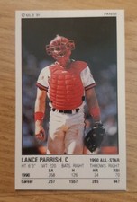 1991 PANINI BASEBALL STICKERS LANCE PARRISH #133 CALIFORNIA ANGELS